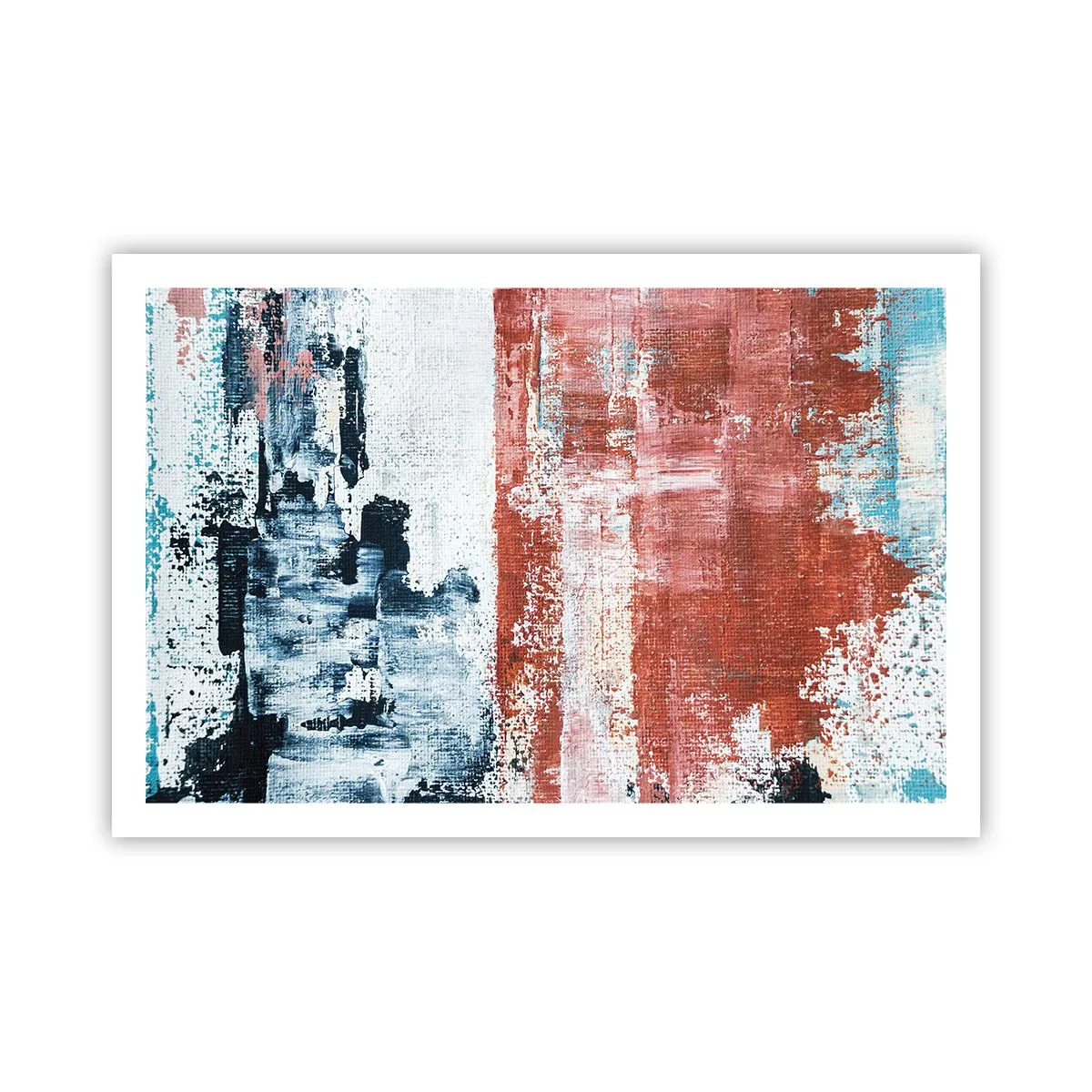 Poster - Abstract Fifty Fifty - 91x61 cm