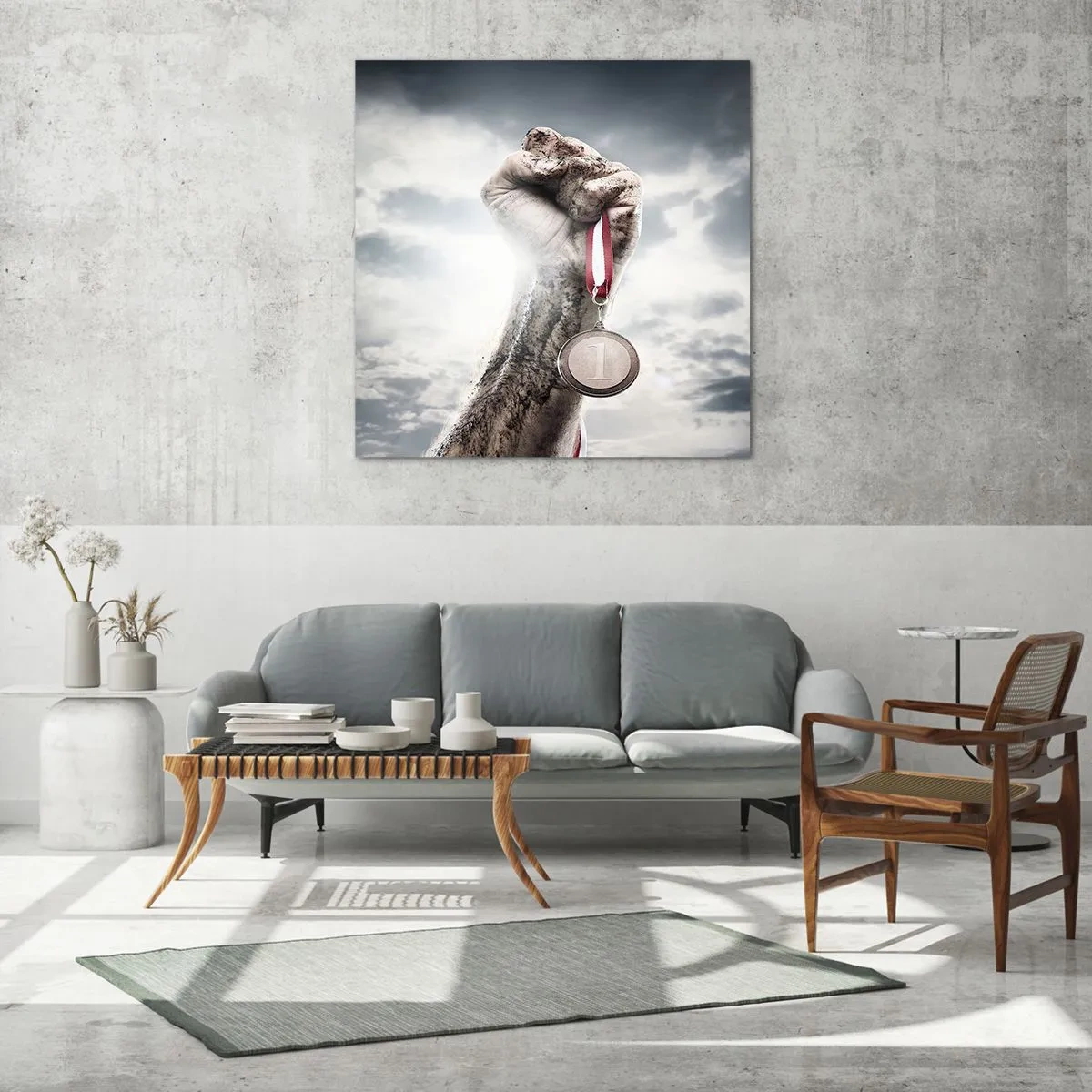 Glass picture - Per Aspera Ad Astra - 70x70 cm