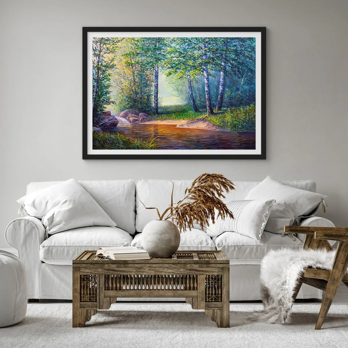 Poster in black frame - Idyllic Scenery - 40x30 cm