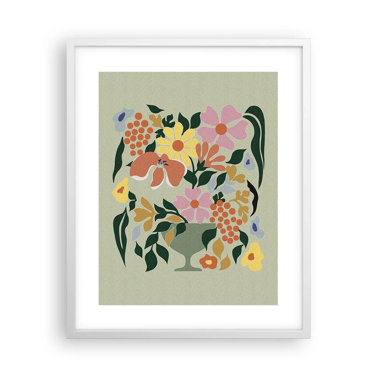 Poster in white frmae - Bouquet Brimming with Life - 40x50 cm