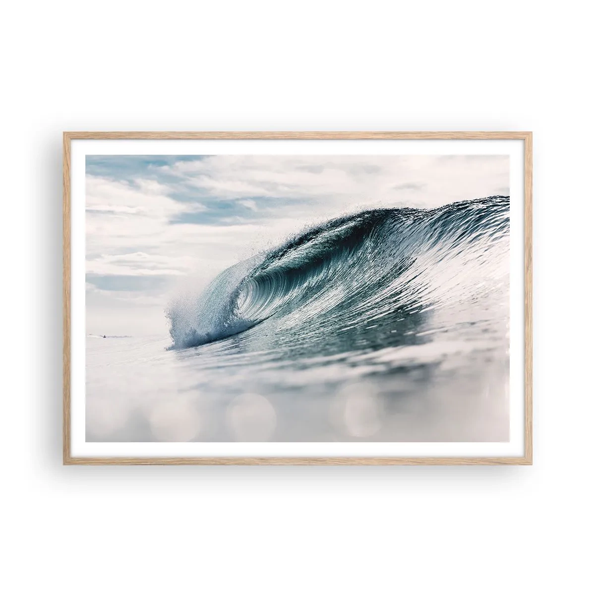 Poster in light oak frame - Water Summit - 100x70 cm