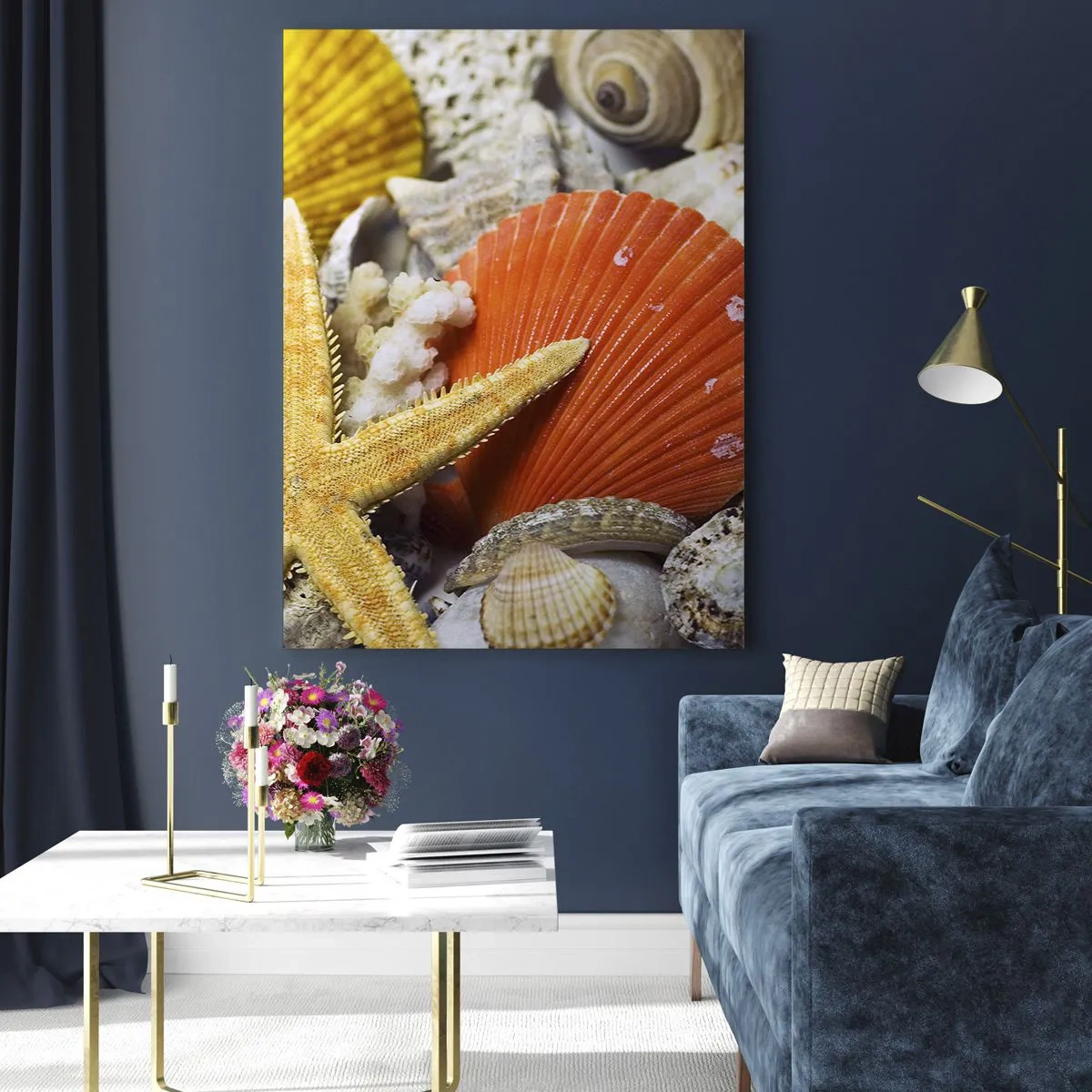 Glass picture - Treasures of the Ocean - 50x70 cm