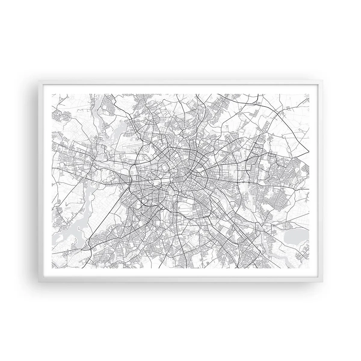 Poster in white frmae - Flower of Berlin - 100x70 cm