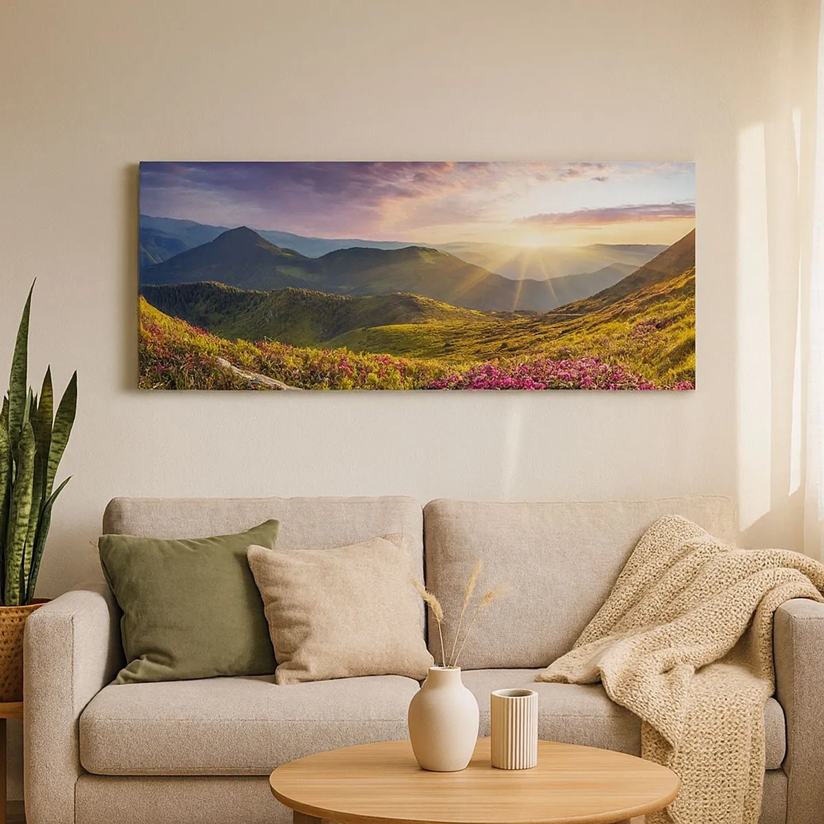 Canvas picture - Freshness of Mountain Morning - 100x40 cm