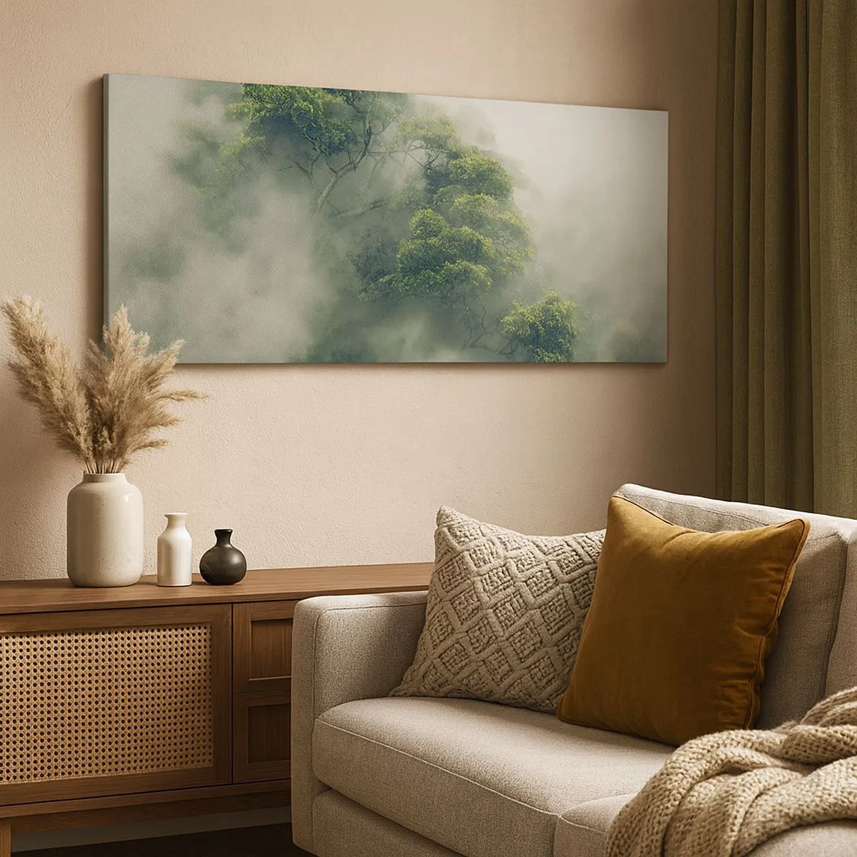 Canvas picture - Wrapped In Fog - 100x40 cm