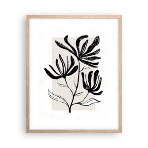 Poster in light oak frame - Sketch for a Herbarium - 40x50 cm