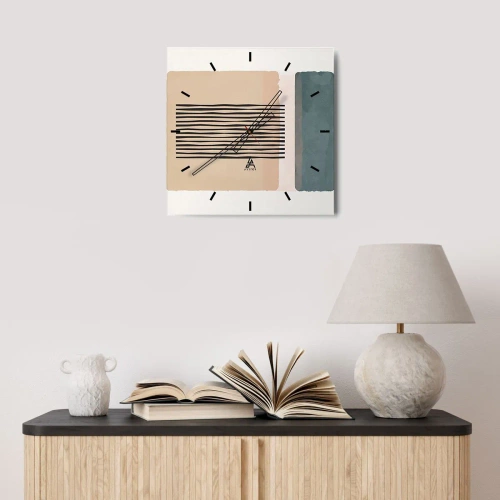 Wall clock - Clock on glass - All in Order - 40x40 cm