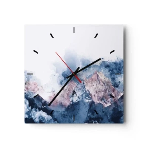 Wall clock - Clock on glass - Those Summits! - 40x40 cm