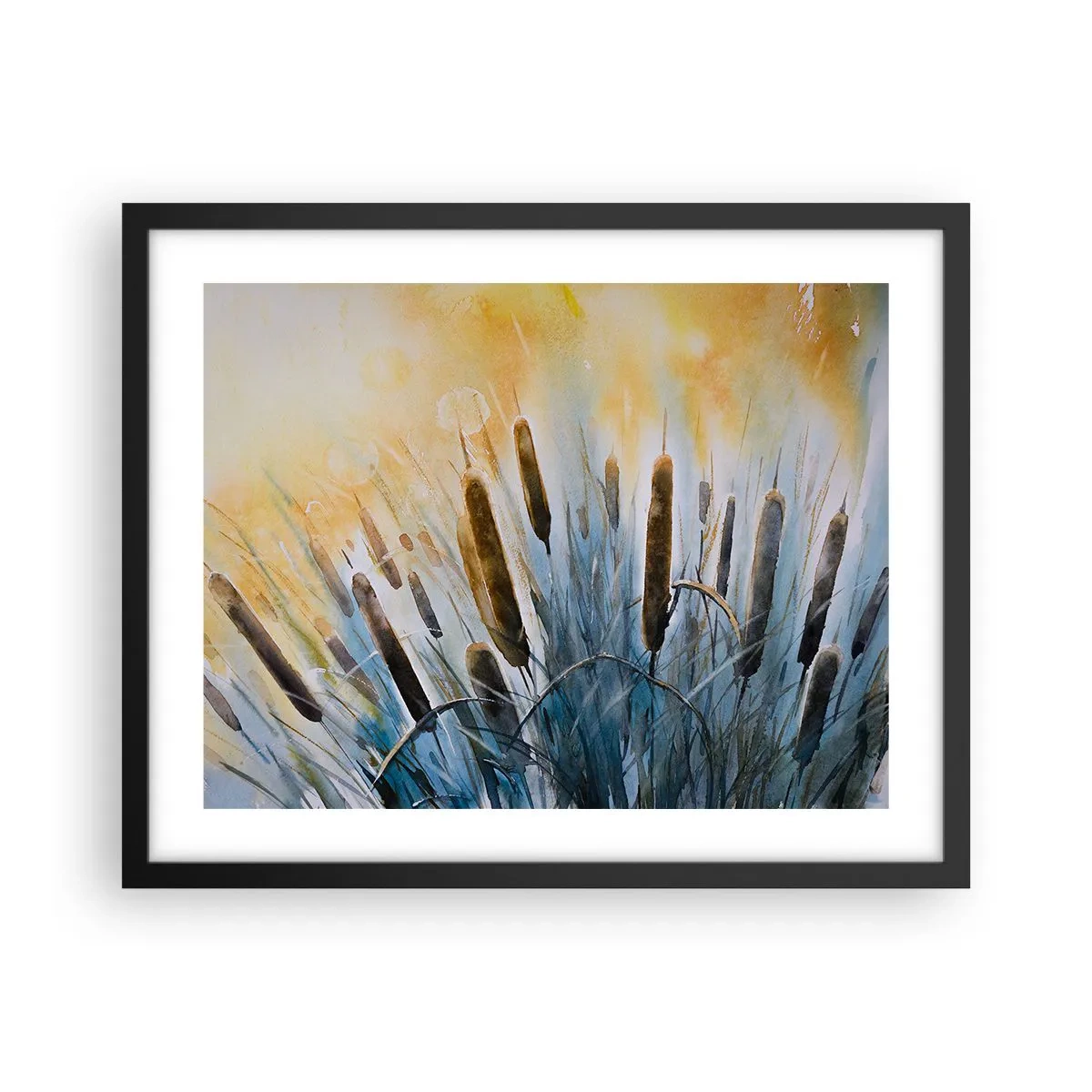 Poster in black frame - Coolness of Water, Heat of the Sun - 50x40 cm
