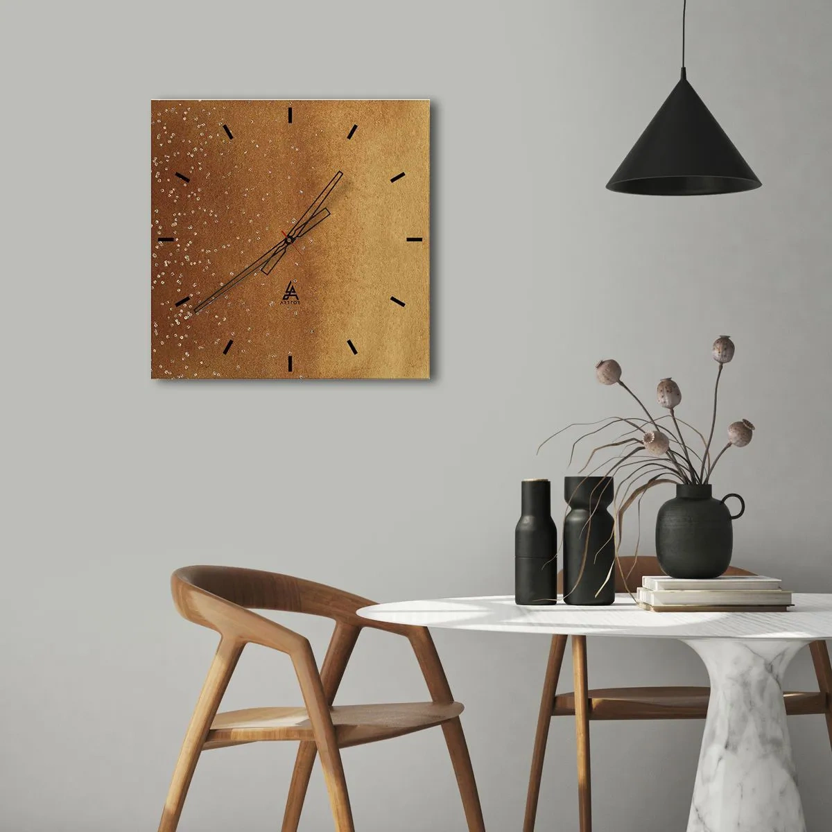 Wall clock - Clock on glass - Tthe Birth of the Universe - 30x30 cm