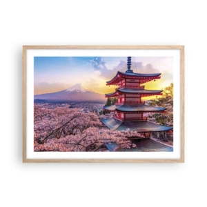 Poster in light oak frame - The Essence of Japanese Spirit - 70x50 cm