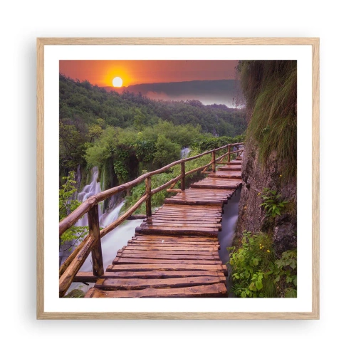 Poster in light oak frame - Unbelievable Beauty - 60x60 cm