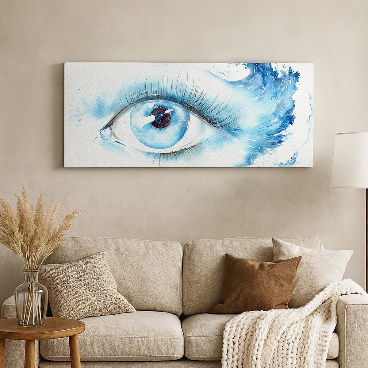 Canvas picture - Immerse in those Blue Eyes - 30x30 cm