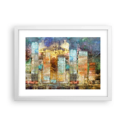 Poster in white frmae - Sunny Metropolis - 40x30 cm