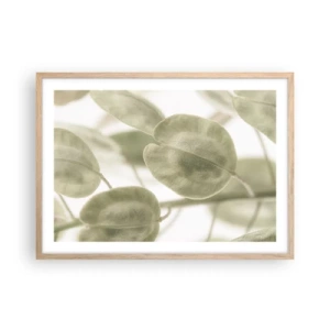 Poster in light oak frame - In the Beginning There Were Leaves… - 70x50 cm