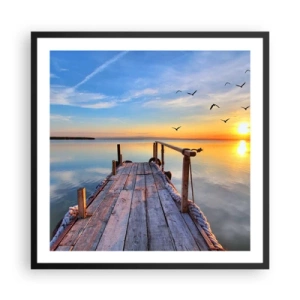Poster in black frame - Walk towards the Sun - 60x60 cm