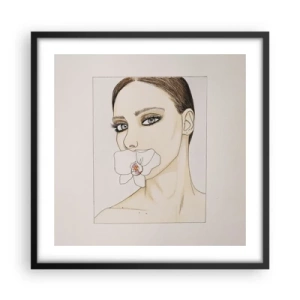 Poster in black frame - Symbol of Elegance and Beauty - 50x50 cm