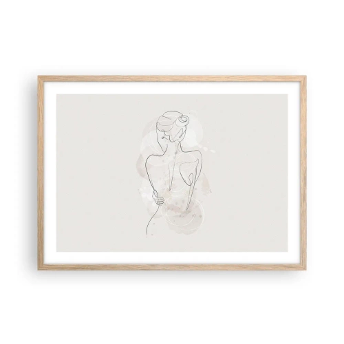 Poster in light oak frame - Like a Sensitive Instrument - 70x50 cm