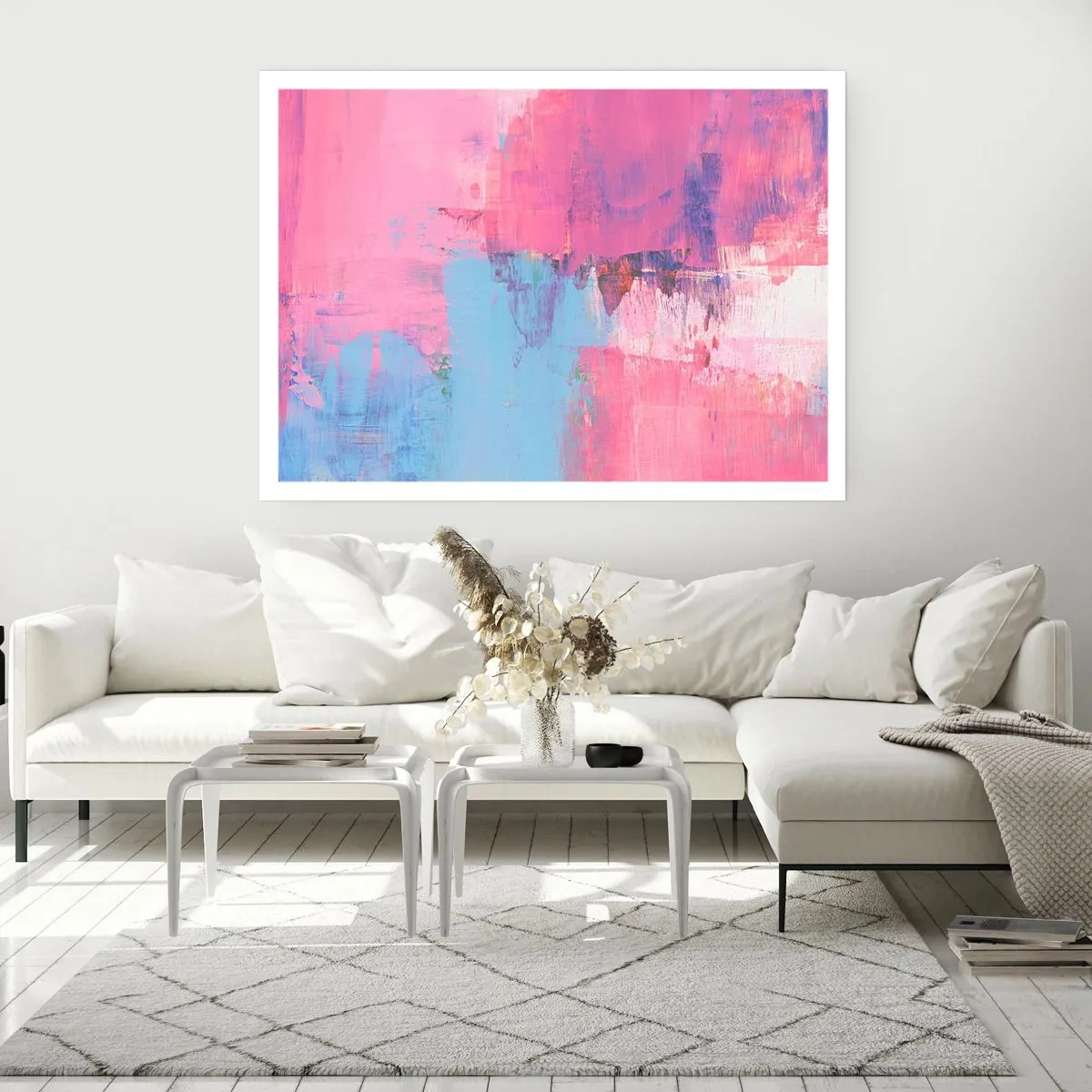 Poster - Pink, Blue and a Pinch of Light - 91x61 cm