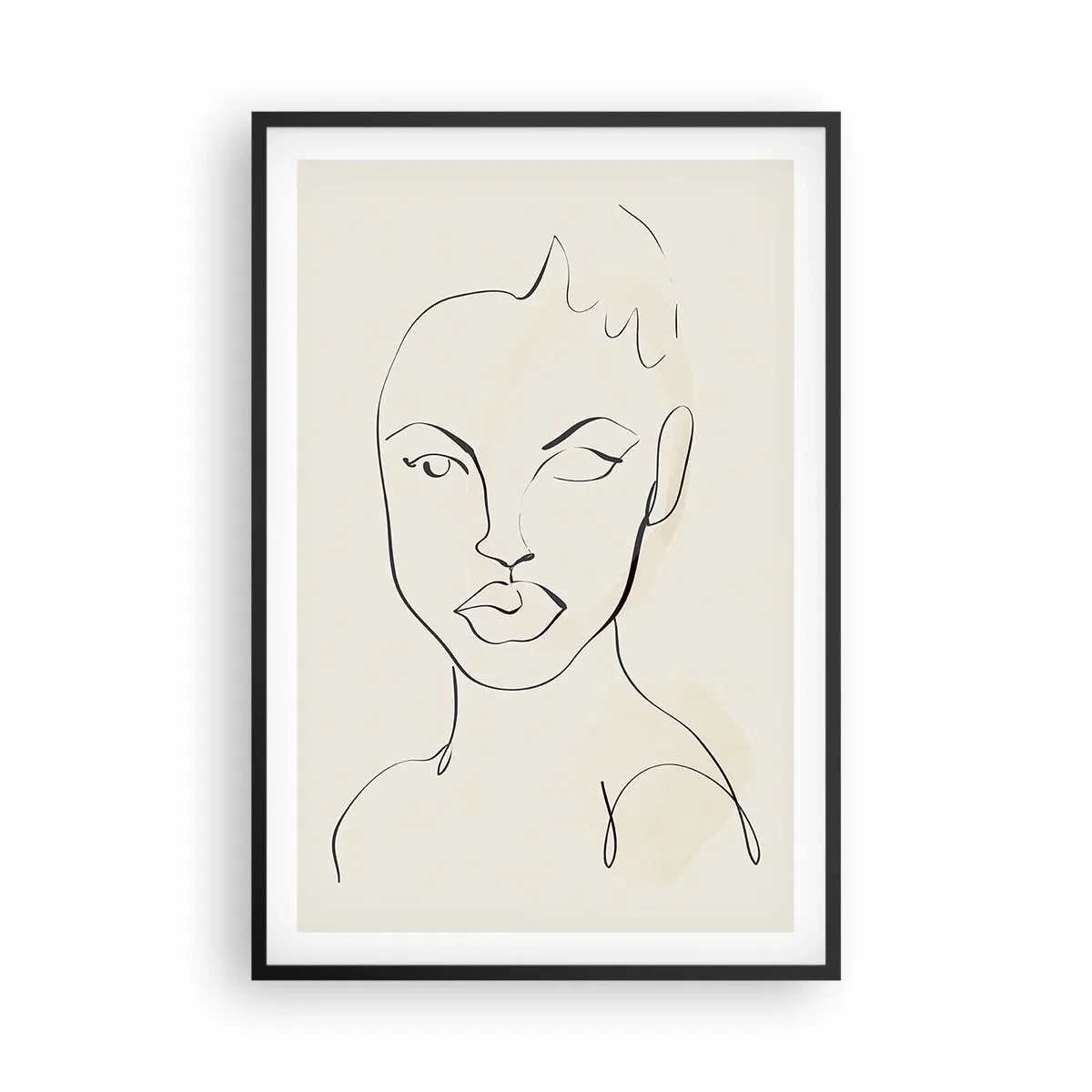 Poster in black frame - Outline of Sensuality - 61x91 cm