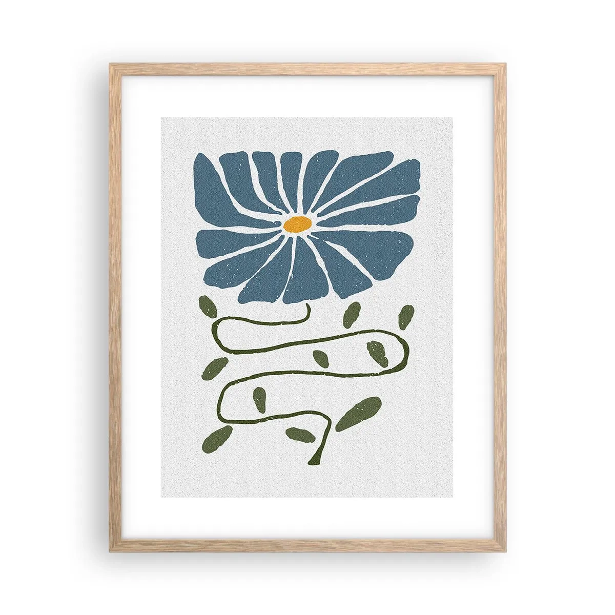 Poster in light oak frame - Twig to Flower - 40x50 cm