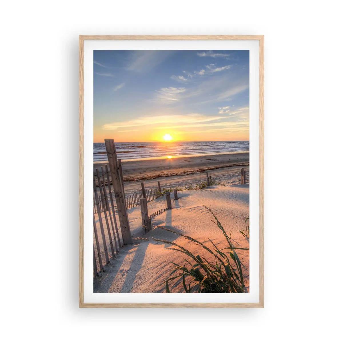 Poster in light oak frame - Light and Shade of the Wind - 61x91 cm