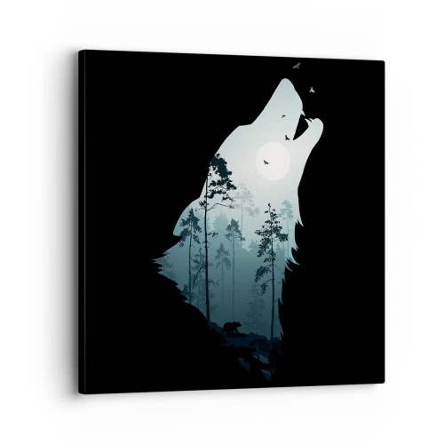 Canvas picture - Sound of a Night Forest - 30x30 cm