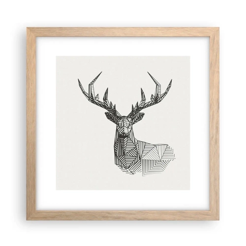 Poster in light oak frame - Derr in Cubist Style - 30x30 cm