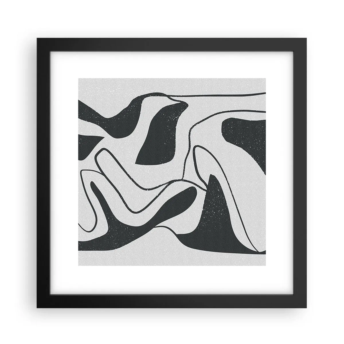 Poster in black frame - Abstract Fun in a Maze - 30x30 cm