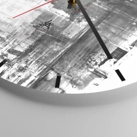 Clock face with lines