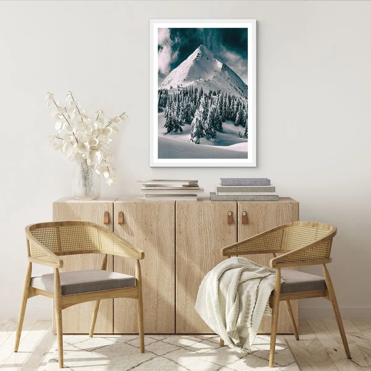 Poster in white frmae - Land of Snow and Ice - 40x50 cm
