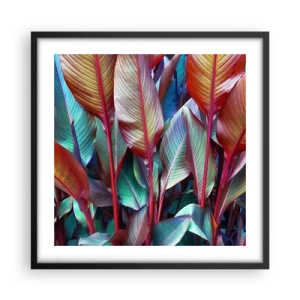 Poster in black frame - Colourful Thicket - 50x50 cm
