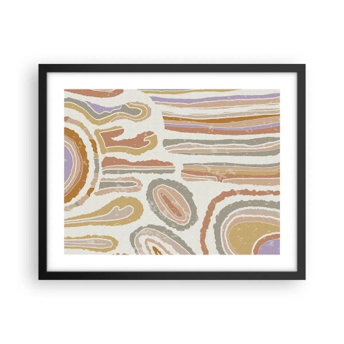 Poster in black frame - Colourful Cross-Sections - 50x40 cm
