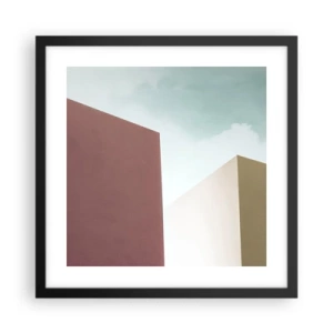 Poster in black frame - Geometry of a Sunny summer - 40x40 cm