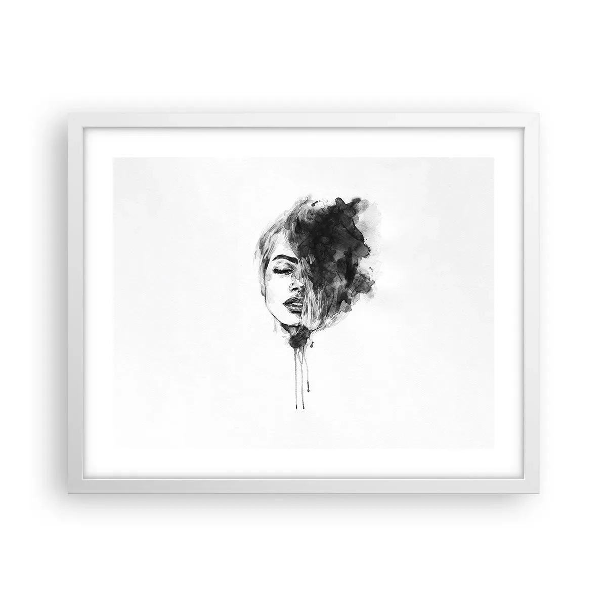 Poster in white frmae - What Does a Girl Dream about? - 50x40 cm