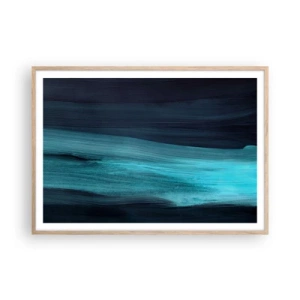 Poster in light oak frame - Swim with the Flow - 100x70 cm