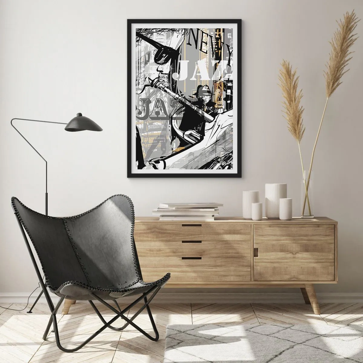 Poster in black frame - In the Rhythm of New York - 30x40 cm