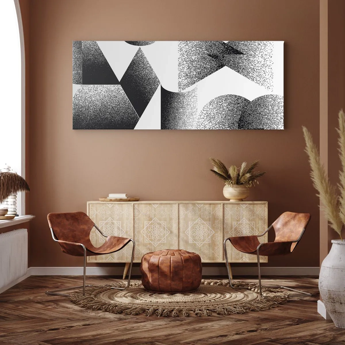 Canvas picture - Angles and Ovals - 90x30 cm