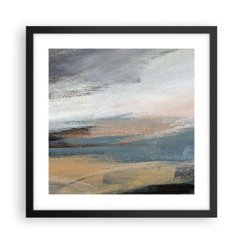 Poster in black frame - Abstract: Northern Landscsape - 40x40 cm