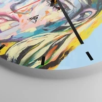 Clock face with lines