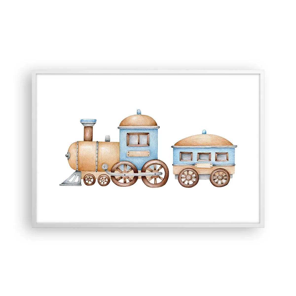 Poster in white frmae - Standing at the Station… - 91x61 cm