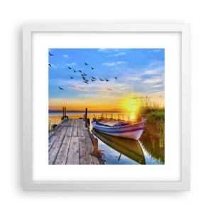 Poster in white frmae - Goodbye, See You tomorrow - 30x30 cm