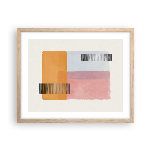 Poster in light oak frame - From Corner to Corner - 50x40 cm