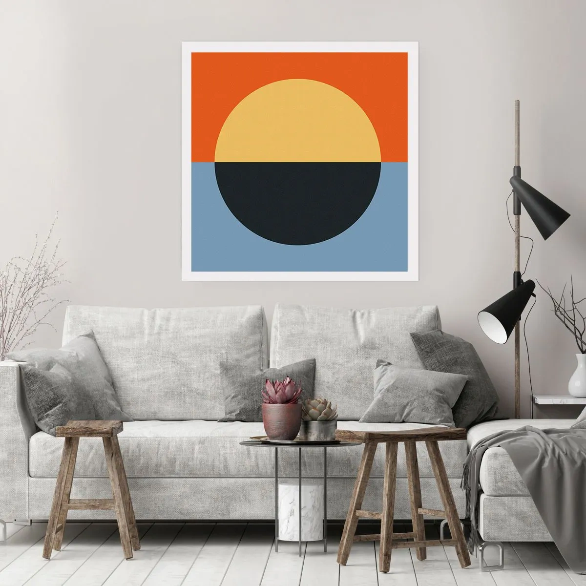 Poster - Composition of Warm and Cool - 30x30 cm