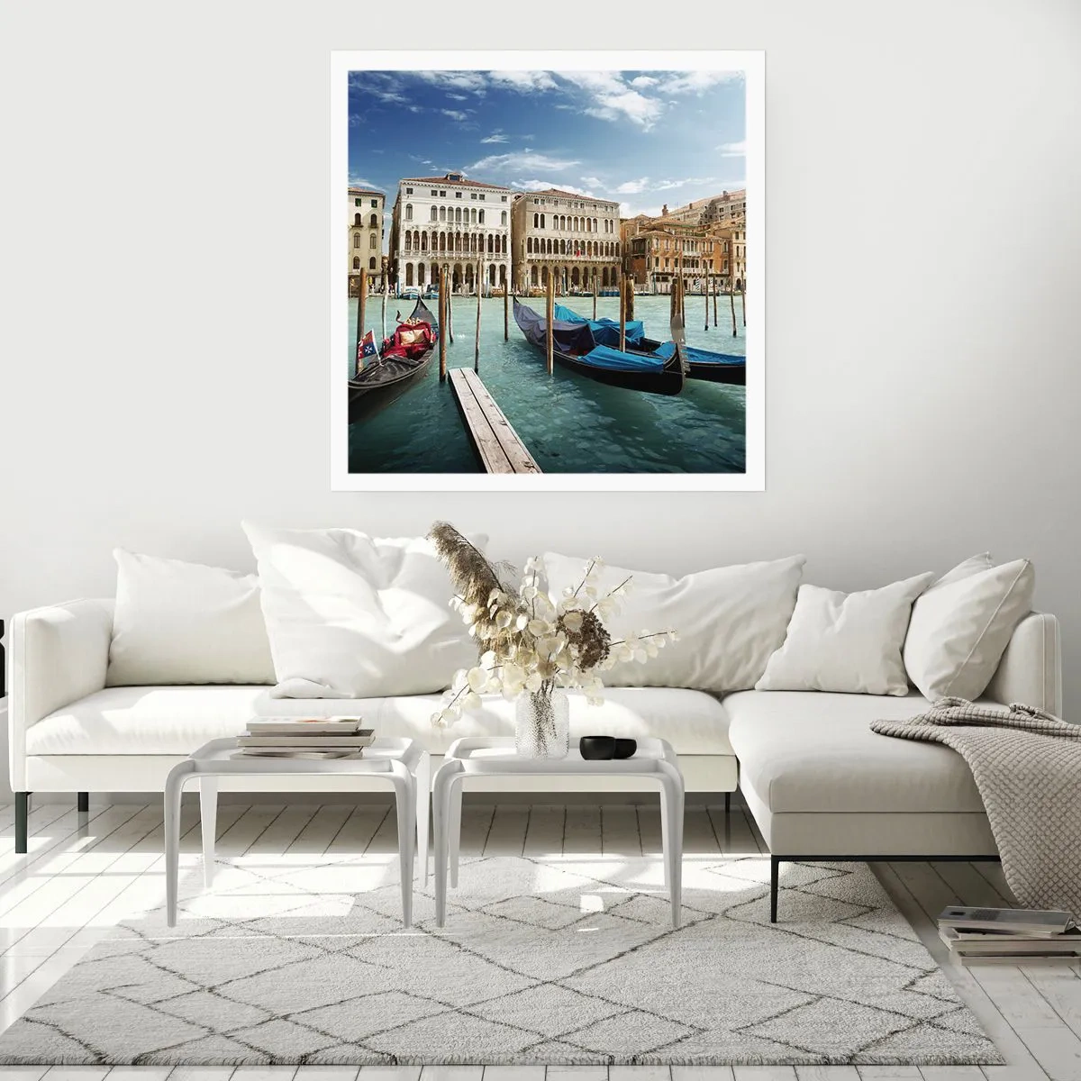 Poster - Palaces in Blue - 50x50 cm