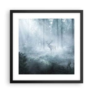 Poster in black frame - Morning Round of the Estate - 40x40 cm