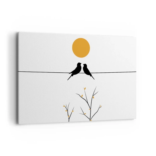 Canvas picture - Nightingale Evening - 120x80 cm