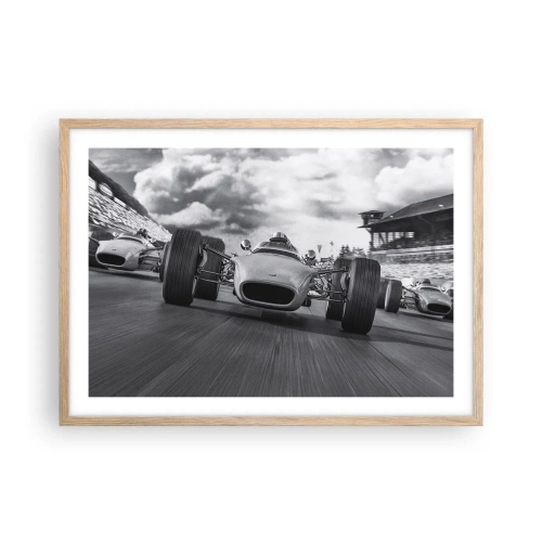 Poster in light oak frame - There is Power! - 70x50 cm