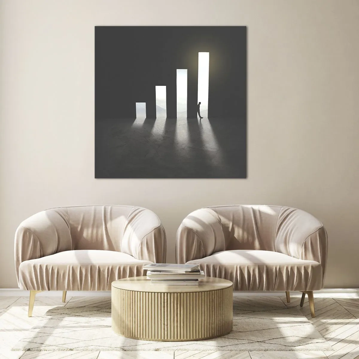 Glass picture - Success - Impression - 70x70 cm