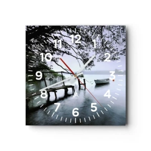 Wall clock - Clock on glass - You Are Resting Now - 40x40 cm
